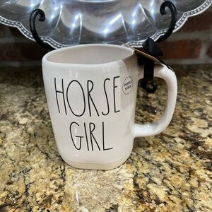 Rae Dunn 3d HORSE GIRL double sided 19.5 ounce mug - Brand new!